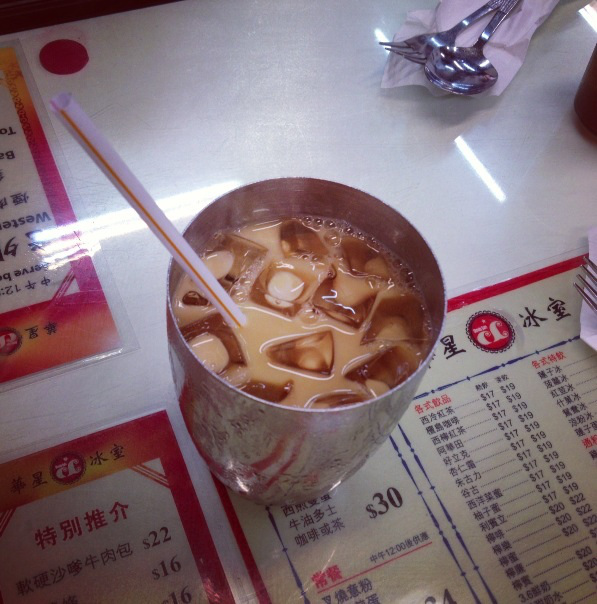 Milk tea at Capital Café 華星冰室 in Wan Chai.