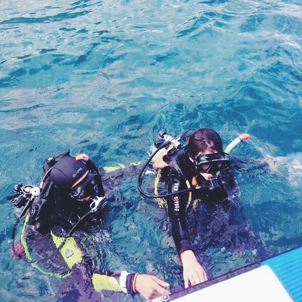 Prepping to go metres under.