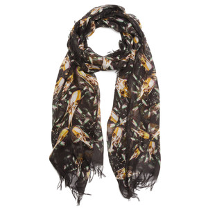 Harmony Black Silk Blend Scarf