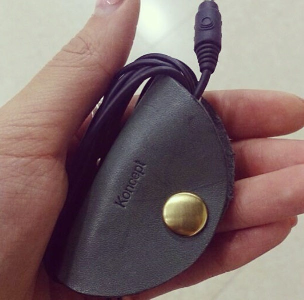 Koncept's Ear Phone Leather Organizer.