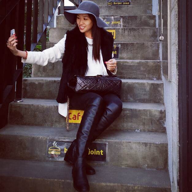 Taking selfies in hongdae, Seoul, South Korea.