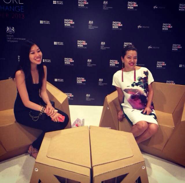 With Saloni (founder and designer of Saloni Rathor Style House) at Digital Fashion Week, Singapore.