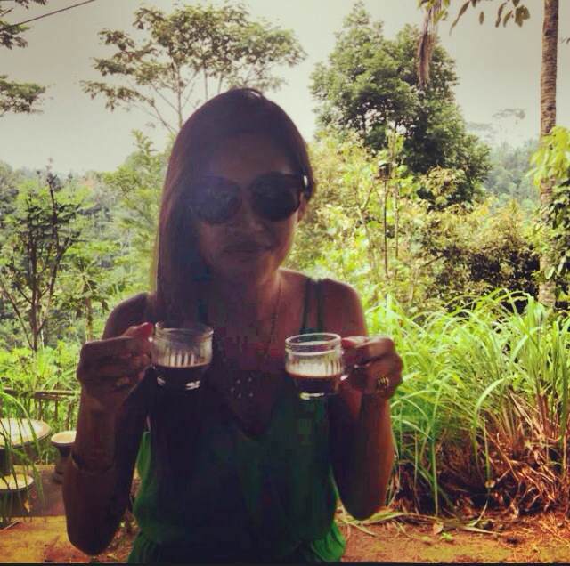 My two favorite cups of coffee: coconut coffee and vanilla coffee. Both were sweetened with honey.