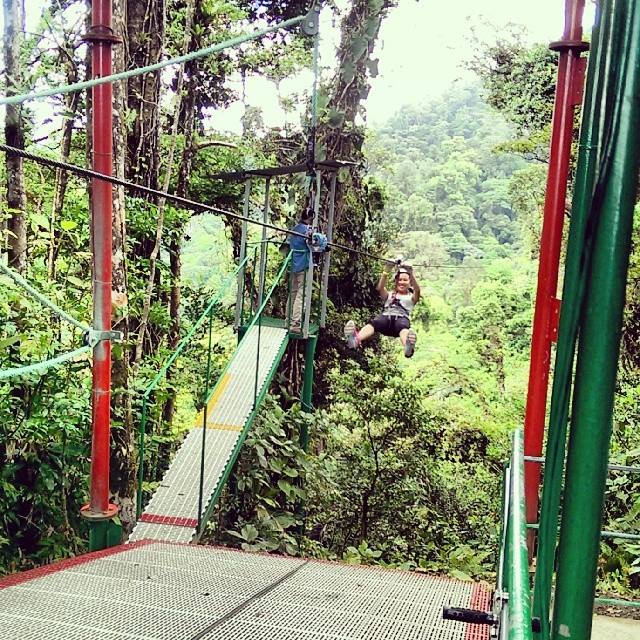 Ziplined my paralyzing fear or heights away today at the Sky Trek in Arenal, Costa Rica.