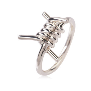 Barbed Wire Silver Ring