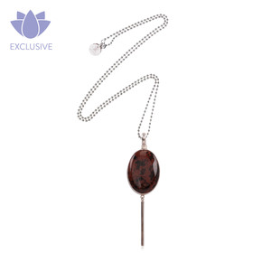 Ylla Mahogany Red Silver Necklace