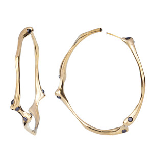 Small Brass Root Hoop Earrings