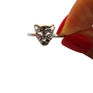 Silver Leopard Ring