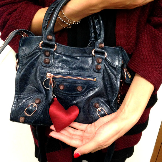 Merlot Heart-shaped Key Chain