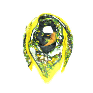Lemon Mystical Creatures Silk Scarf