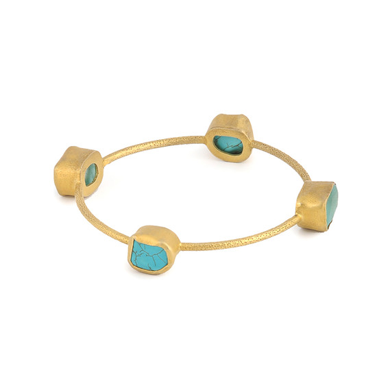 Stack Me Up Turquoise Blue Topaz Bangle