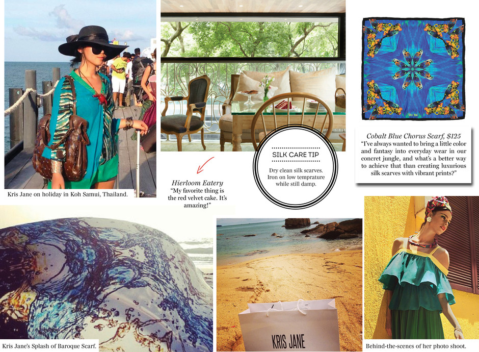 The duality of Kris Jane can be described by quintessence paired with QUE PASA?! The demure yet strong, timeless in a post-modern age wearer can rock these fantastical prints best.