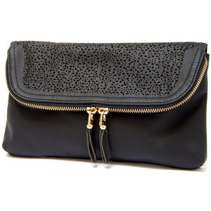 Black Aurelia Foldover Clutch