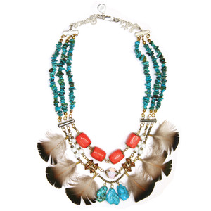 Turquoise Bird Statement Necklace
