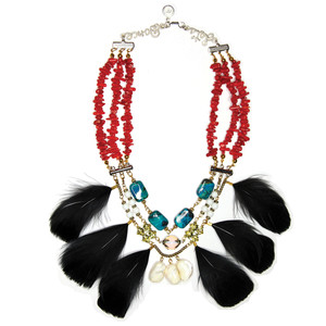 Boho Red Statement Necklace