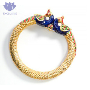 Rich Blue Peacock Bangle