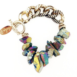 Iridescent Crystal Quartz Bracelet (3 colors)
