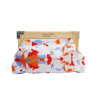 Lilac Volcano Red Wooden Clutch