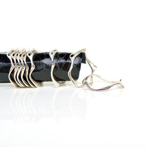 Silver Wafer Thin Root Stack Ring (1 piece)
