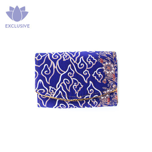 Regal Blue Batik Pouch
