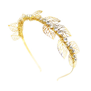 Gold Filigree Leaf Headband