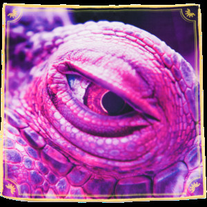 Purple Reptile Eye Scarf