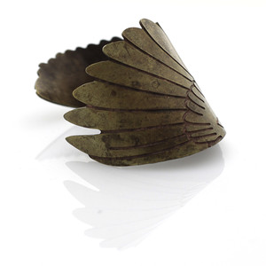 Blackened Brass Wing Cuff Bracelet