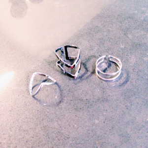 Silver Double Peak Ring