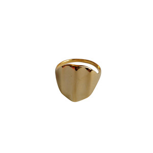Flattened Gold Ring