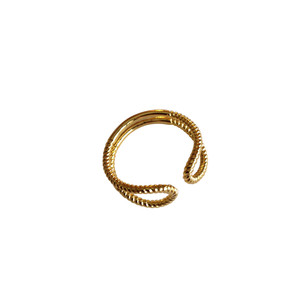 Detailed Gold Gap Ring