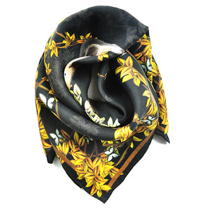 Black Silk Twill Scarf