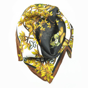 Maroon Silk Twill Scarf