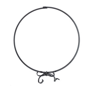 Dance of Ribbon Black Bow Collar Necklace