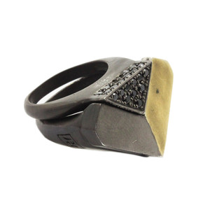 Black Onyx Arrow Ring