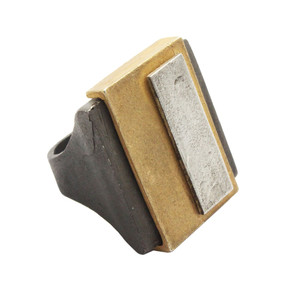 Solid Black Construct Ring