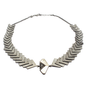 Black and Gold Construct Necklace