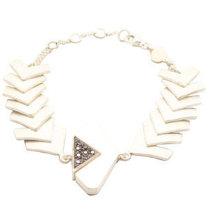 White and Gold Construct Bracelet