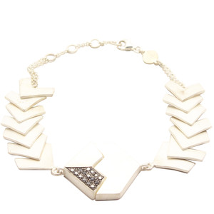 White and Black Onyx Geometrical Bracelet
