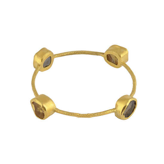  Stack Me Up Smoky Topaz Citrine Bangle 