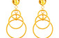 The Trinity Citrine Gold Earrings