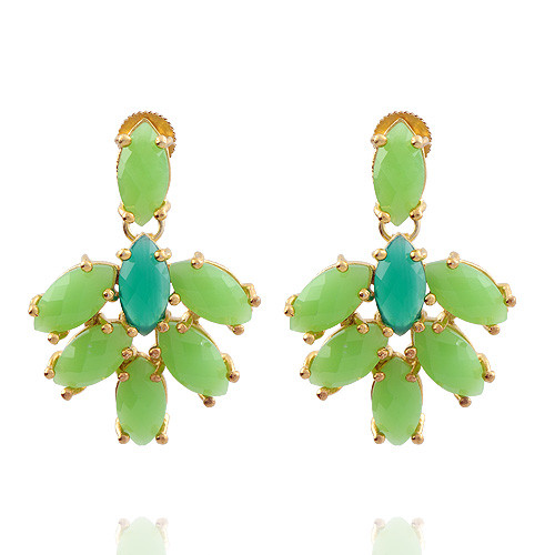 Spring to Life Chrysoprase Green Onyx Earrings