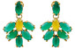 Rainforest Treasure Green Onyx Yellow Chalcedony Earrings